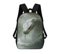 sinyumoney Unisex White Cobra Monster Backpack 3d Printed Travel Backpack Casual Laptop Backpack Lightweight SchoolBag for Men Women Boys Girls 17inch