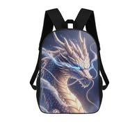sinyumoney Unisex White Dragon with Blue Eyes 17 Inch Backpack 3d Printed Travel Backpack Casual Laptop Backpack Lightweight SchoolBag for Men Women Boys Girls