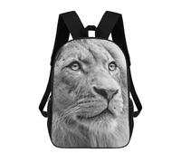 sinyumoney Unisex White Lion Face Poster 17 Inch Backpack 3d Printed Travel Backpack Casual Laptop Backpack Lightweight SchoolBag for Men Women Boys Girls