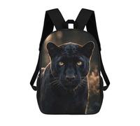 sinyumoney Unisex Wild Black Panther Portrait 17 Inch Backpack 3d Printed Travel Backpack Casual Laptop Backpack Lightweight SchoolBag for Men Women Boys Girls