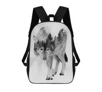 sinyumoney Unisex Wolf And Forest 8 17 Inch Backpack 3d Printed Travel Backpack Casual Laptop Backpack Lightweight SchoolBag for Men Women Boys Girls