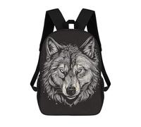 sinyumoney Unisex Wolf Art Backpack 3D Printed Travel Rucksack Casual Laptop Rucksack Lightweight Schoolbag For Men Women Boys Girls 17inch