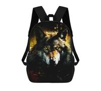 sinyumoney Unisex Wolf Backpack 3D Printed Travel Rucksack Casual Laptop Rucksack Lightweight Schoolbag For Men Women Boys Girls 17inch