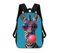 sinyumoney Unisex Zebra Bubblegum Backpack 3D Printed Travel Rucksack Casual Laptop Rucksack Lightweight Schoolbag For Men Women Boys Girls 17inch