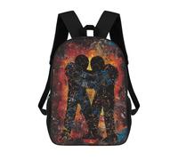 sinyumoney Unity in Chaos Contemporary Expressionist Artwork Backpack School Fashion Stationery Backpack Waterproof Casual Daypacks for Boys/Girls/Teenagers 17inch