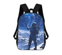 sinyumoney Universe Astronaut Backpacks Kids School Backpack School Bag 3D Printed School Bag for Boys Elementary And Middle School Students 17inch
