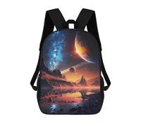 sinyumoney Universe Dreamscape Rucksack Large Lightweight Casual Backpack for Campus Outdoor Travel Sports 17inch