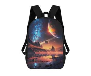 sinyumoney Universe Dreamscape Rucksack Large Lightweight Casual Backpack for Campus Outdoor Travel Sports 17inch