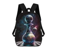 sinyumoney Universe of Chess Backpack School Bag Lightweight Airport College Students Back Pack for Men/Women 17inch