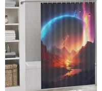 sinyumoney Universe Realm Landscape Hilarious Bath Curtain with Hooks Waterproof Fabric Shower Curtain Anti Mould for Toile Bathroom Dorm 56.30x70.87Inch（143x180cm）
