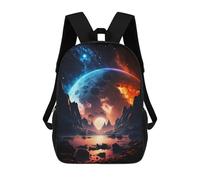 sinyumoney Universe Skyline Landscape Backpack School Bag Rucksack for Girls Boys Backpacks Large Capacity Kids Back Pack Lightweight School Bags for Children Students 17inch