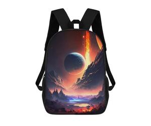 sinyumoney Universe Stream Landscape Backpack School Work Laptop Backpack Rucksack Bag for Men, Women & Teenage Boys 17inch