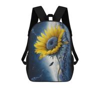 sinyumoney Universe Sunflower Children's Backpacks School Backpack 3D Printed for Kids Travel Rucksacks Book Bags Kids 17inch School Bag