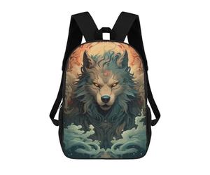 sinyumoney Unreal Magical Wolf Rucksack Water Resistant Travel Backpack Computer Bag for Campus Outdoor Travel Sports 17inch