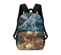 sinyumoney Upside Down Dragons Backpack 3D Printed Kids School Backpack High Capacity Travel Backpacks Book Bags Kids Backpack 17inch