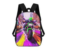 sinyumoney Urban Motorcycle Rush Backpack School Bag Backpack For Girls Boys Backpacks Large Capacity Kids Backpack Lightweight School Bags For Kids Students 17inch