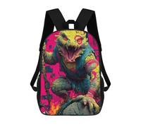 sinyumoney Urban Scale - The Neon Reptile’s Fury Backpack School Daypacks Business Backpack Water Resistant Bookbag for Teenage Girls Boys Women Men 17inch