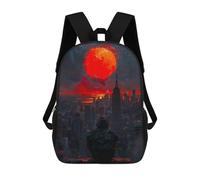 sinyumoney Urban Sunset Backpack 3D Printed Children's School Backpack Kids Travel Backpacks High Capacity Book Bags Children's Backpack Rucksack 17inch