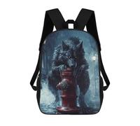 sinyumoney Urban Werewolf Encounter 17inch School Bag 3D Printed Children's School Backpack Casual Fashion Travel Backpacks for Kids School Students