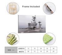 sinyumoney USS Dwight D Eisenhower Living Room Canvas Wall Art for Bedroom Office Bathroom Decor Hallway Pictures 24x36inch(60x90cm)