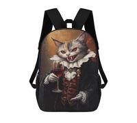 sinyumoney Vampire Cat with Wine Glass -2 Backpack School Work Business College School for Men, Women & Teenage Boys 17inch