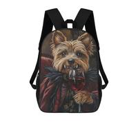 sinyumoney Vampire Dog with Wine Glass Backpack for School 3D Printed Boys Girls School BagChildren Bookbag Travel Rucksack 17inch