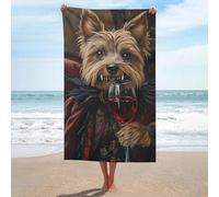 sinyumoney Vampire Dog with Wine Glass Towels Large Ultra Soft Highly Beach Towel for Camping Vacation Gift 130cm*80cm
