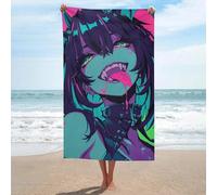 sinyumoney Vampire Tongue Basics Towel Set Super Soft Absorbent Beach Towel for Bathroom Pool Beach And Trips Bath Sheet 130cm*80cm