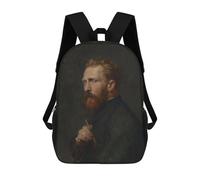 sinyumoney Van Gogh Portrait Backpack School Bag Large School Backpack for Boys for Teenage Girls Boys Women Men 17inch