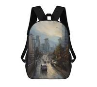 sinyumoney Vancouver Art Canada School Bags Water Resistant Travel Backpack Computer Bag for School/Work/Travel 17inch