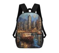 sinyumoney Vancouver Beauty Canada School Bag Bookbag 3D Printed Children's Backpacks for Kids Boy Girl Book Bags Kids School Bag Travel Rucksacks 17inch