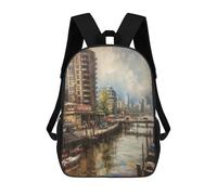 sinyumoney Vancouver Charm Canada Children's Backpacks School Backpack 3D Printed Backpack for Kids Travel Rucksacks Book Bags Kids School Bag 17inch