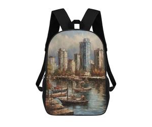 sinyumoney Vancouver City Canada Backpack School Bag Water Resistant Computer Rucksack for Campus Outdoor Travel Sports 17inch