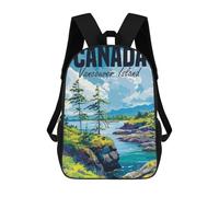sinyumoney Vancouver Island Canada Children's Backpacks School Backpack 3D Printed Backpack for Kids Travel Rucksacks Book Bags Kids School Bag 17inch