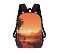 sinyumoney Vast Desert at Sunset Backpack School Business Durable Laptop Bag for Camping Outdoor Adventures And Daily Travel 17inch