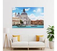 sinyumoney Venice Grand Canal Gondolas Art Work for Home Walls Wall Decor Ready to Hang for Bathroom Toilet Decor Large Canvas Wall Art for Living Room 20x30inch(50x75cm)