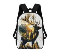 sinyumoney Verdant Monarch of The Golden Grove School Bag Bookbag 3D Printed Children's Backpacks for Kids Boy Girl Book Bags Kids School Bag Travel Rucksacks 17inch