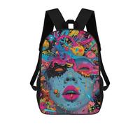 sinyumoney Vibrant Abstract Chaos Rucksacks 3D Printed Children Backpacks Fashion Casual Daypack Cute Travel Bags Outdoor Casual Daypack for Boy And Girl 17inch