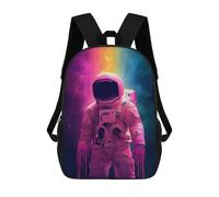 sinyumoney Vibrant Astronaut Art Print Backpack School Bag Rucksack Casual Daypacks School Work Travel Bag for Teenage Girls Boys Women Men 17inch