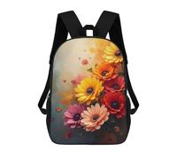 sinyumoney Vibrant Blooming Flowers Backpack Cartoon Plush Bag, 3D Backpack for Kids School Bag Birthday Gift Idea for Boys And Girls 17inch