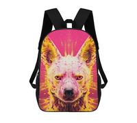 sinyumoney Vibrant Energetic Canine Portrait School Backpack Large Lightweight Casual Backpack for Girls Boys Teenage 17inch