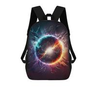 sinyumoney Vibrant Exploding Planet 3D Printed 17inch School Bag Children's School Backpack Travel Backpacks Casual Fashion Bag for Kids School Students
