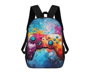 sinyumoney Vibrant Game Controller Artwork -1 School Bags Business Laptop Rucksack Bag Unisex Casual Daypack for Camping Outdoor Adventures And Daily Travel 17inch