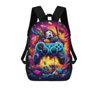 sinyumoney Vibrant Gaming Chaos Backpack School Bag Lightweight Casual Daypack School Backpacks for Girl, Teen Girls 17inch