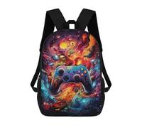 sinyumoney Vibrant Gaming Controller Artwork -112 Rucksack Fashion Stationery Backpack Waterproof Casual Daypacks for Boys/Girls/Teenagers 17inch