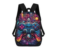 sinyumoney Vibrant Gaming Controller Artwork -136 Rucksack Large School Backpack for Boys for Teenage Girls Boys Women Men 17inch