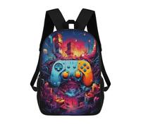 sinyumoney Vibrant Gaming Controller Artwork -137 Backpacks 3D Printed School Bag Casual Kids Fashion School Bag for Boys Middle School Students School 17inch