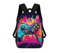 sinyumoney Vibrant Gaming Controller Artwork -146 Backpack School Water Resistant Computer Rucksack for Men/Women 17inch