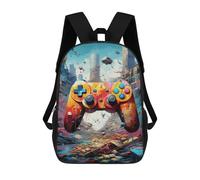 sinyumoney Vibrant Gaming Controller Artwork -147 Backpack School Lightweight Airport College Students Back Pack for Men, Women & Teenage Boys 17inch