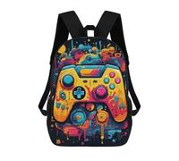 sinyumoney Vibrant Gaming Controller Artwork -149 Backpack School Water Resistant Computer Rucksack for Men/Women 17inch